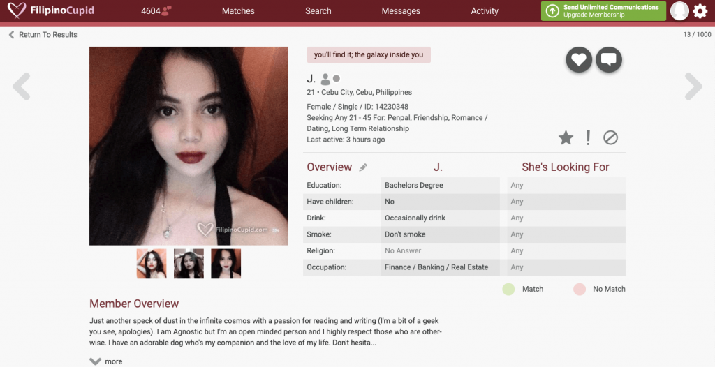 FilipinoCupid Females