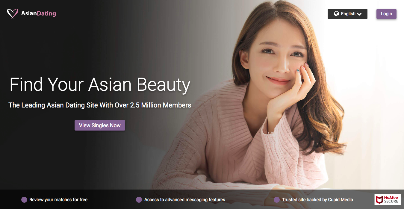 AsianDating main page