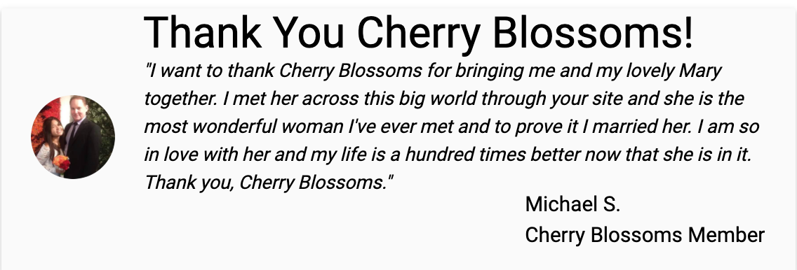 Cherry Blossoms testimonial