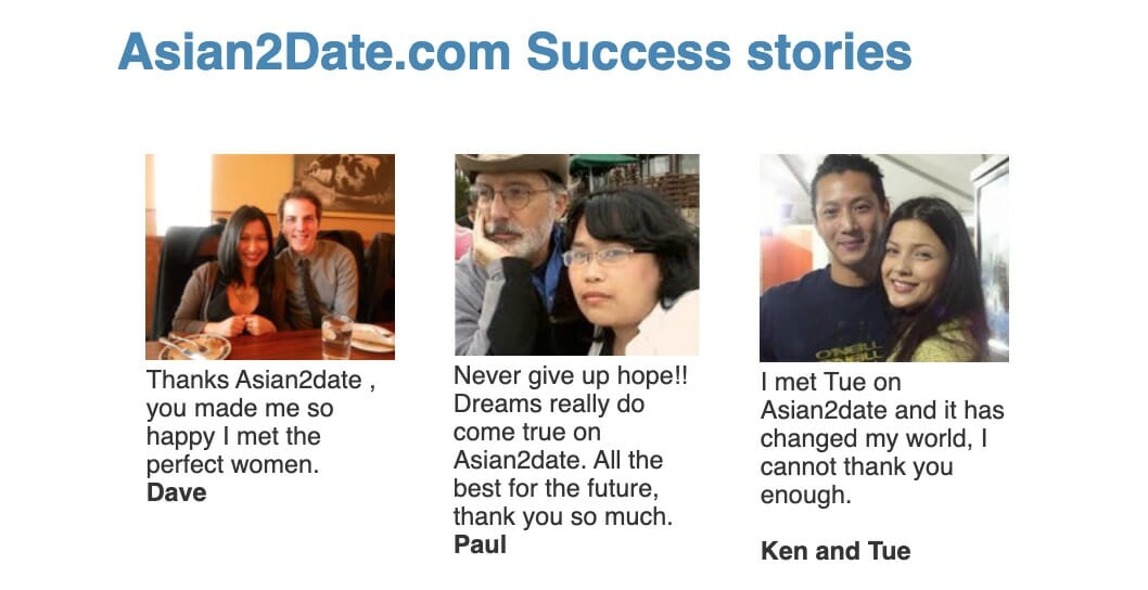 Asian2Date success stories