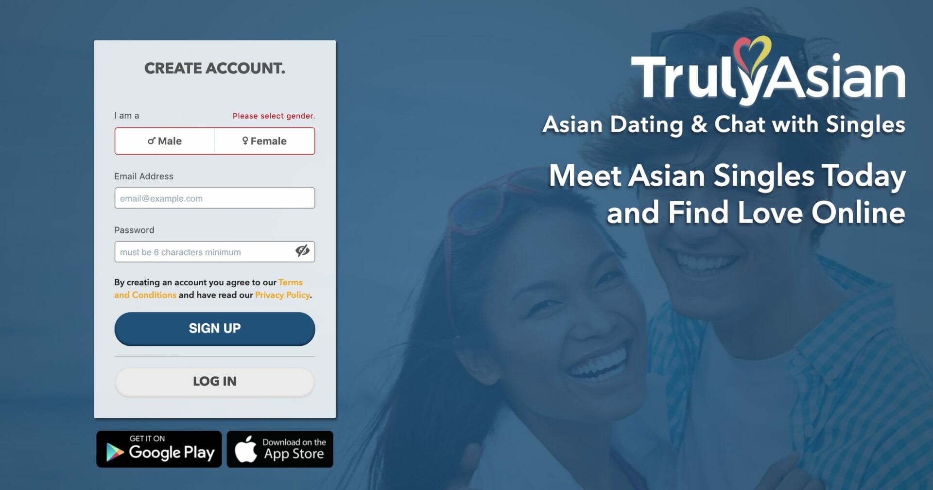 TrulyAsian create account